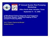 4th Annual Sucker Rod Pumping Workshop - ALRDC