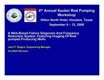 4th Annual Sucker Rod Pumping Workshop - ALRDC