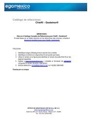 Catálogo de refacciones Chief® - Gestetner® - Egomexico