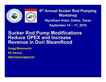 Sucker Rod Pump Modifications Reduce OPEX and ... - ALRDC