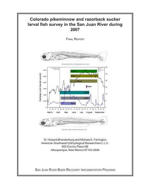 Colorado pikeminnow and razorback sucker larval fish survey in the ...