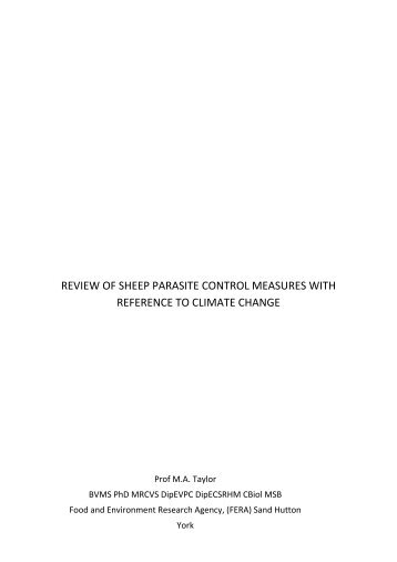 Review of sheep parasite control measures with - Eblex