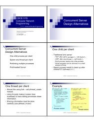 Concurrent Server Design Alternatives - Computer Science ...