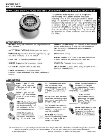 SW300 Specification Sheet - Hadco