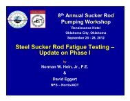 Steel Sucker Rod Fatigue Testing – Update on Phase I - ALRDC
