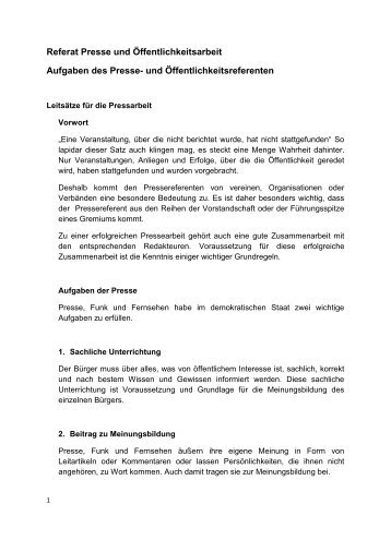 Referat Presse- und Öffentlichkeitsarbeit - Siebenbuerger.de