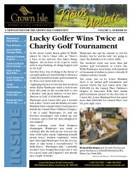 Lucky Golfer Wins Twice at - Crown Isle Resort and Golf Community