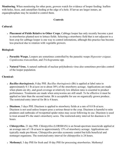 Crop Profile for Strawberries in California - Regional IPM Centers