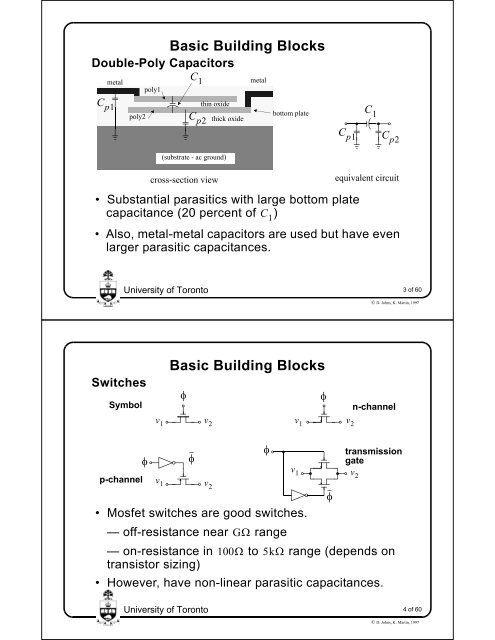 Switched-Capacitor Circuits - University of Toronto