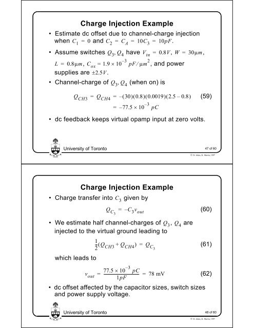 Switched-Capacitor Circuits - University of Toronto