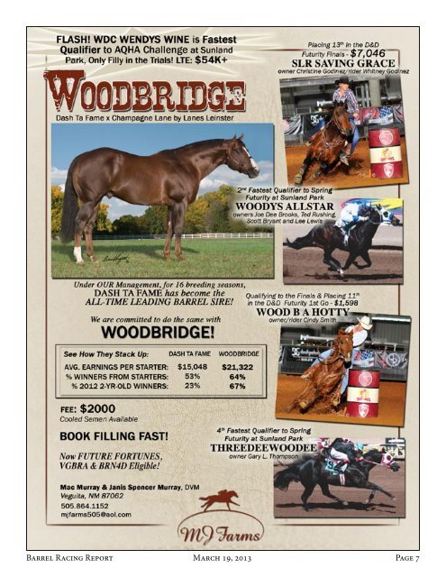 Download the Low Res Version - Barrel Racing Report