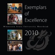 Exemplars of Excellence 2010 - Minnesota State University Moorhead