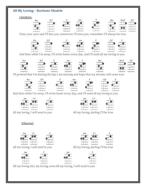 Baritone Uke Chord Chart Pdf