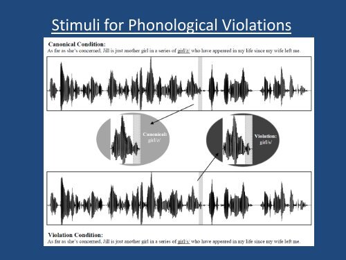 Distinct Processing of Phonological and Syntactic Violations in ...