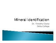 Mineral ID Exercise - Mid-Michigan Rock Club