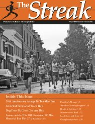 The Streak - Annapolis Striders