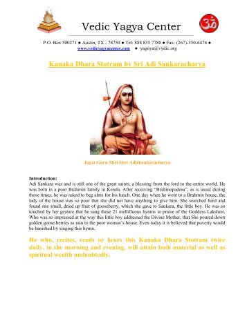 Kanaka Dhara Stotram by Sri Adi Sankaracharya