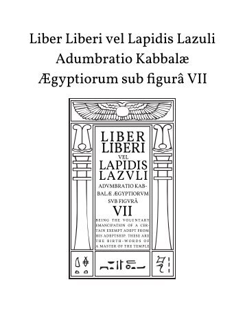 Liber Liberi vel Lapidis Lazuli - The Hermetic Library