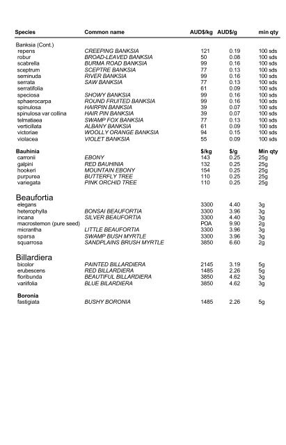 ABOUT THE PRICE LIST All of our seeds are arranged in ... - Kimseed