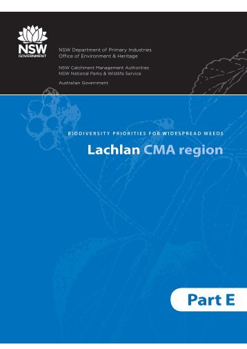 Part E: Lachlan CMA region - NSW Department of Primary Industries