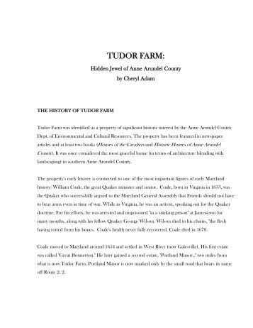 TUDOR FARM: - Historic Homes & Estates For Sale