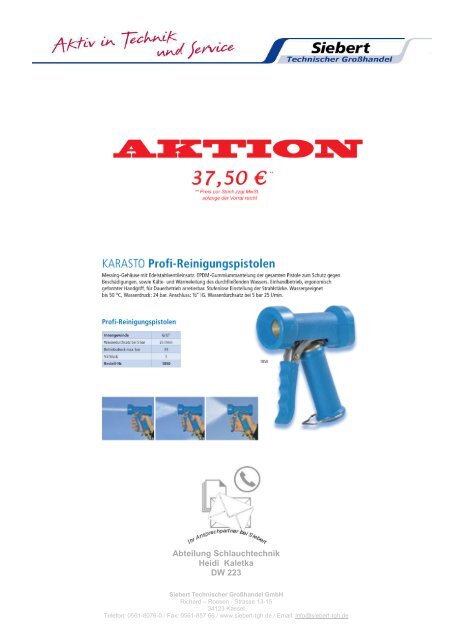 Karasto Angebot_Profi Reinigungspistole_1850 - Siebert ...