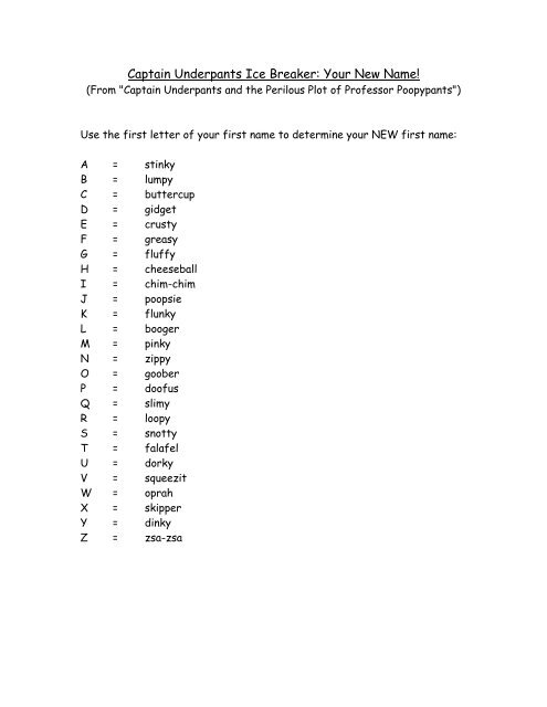 captain underpants name