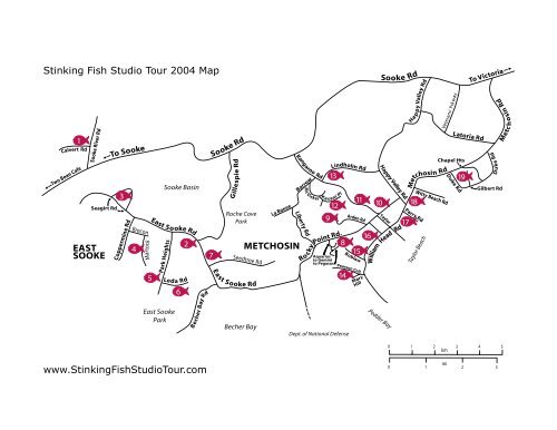 Stinking Fish Studio Tour 2004 Map www.StinkingFishStudioTour.com