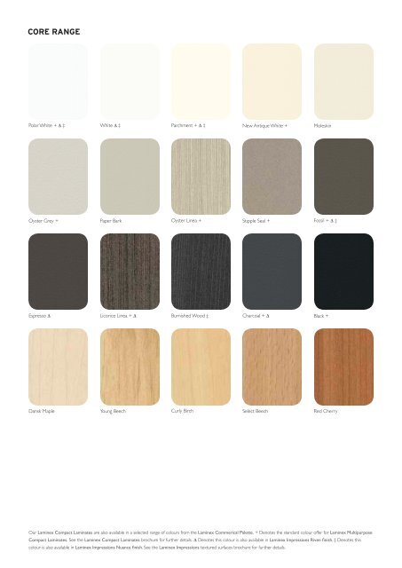 LAMINEX® COMMERCIAL PALETTE