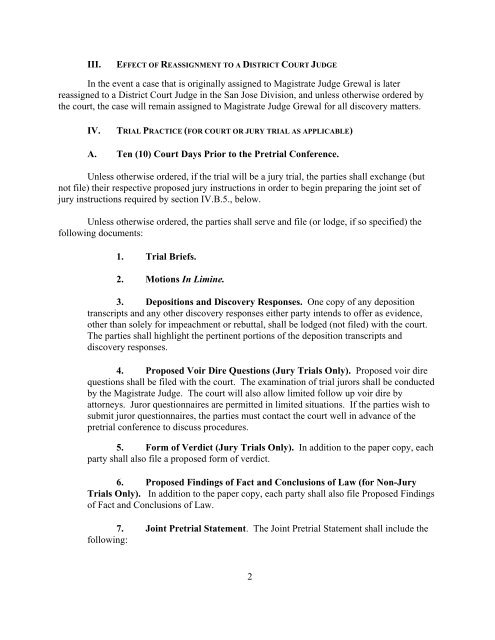 Magistrate Judge Grewal's Civil Standing Order (.pdf, 24