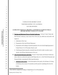 Judge Koh's Bench Pretrial Standing Order (.pdf, 74 - United States ...