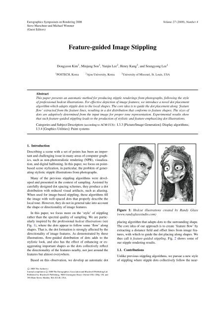 Feature-guided Image Stippling - Postech Computer Graphics ...