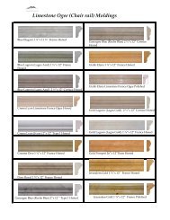 Limestone Ogee (Chair rail) Moldings - Onyx France, Inc.