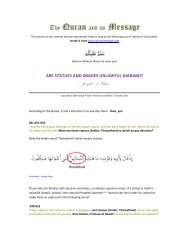 are statues and images unlawful - The Quran and its Message