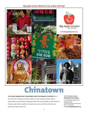 Chinatown Neighborhood Profile - Big Apple Greeter