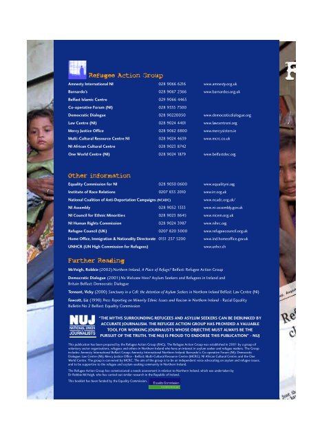 Refugee Action Group Equality Commission Northern Ireland