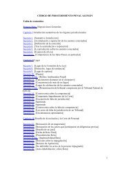 1 CÃ“DIGO DE PROCEDIMIENTO PENAL ALEMÃN Tabla de ... - Setec