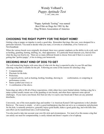 volhard puppy aptitude test stop puppy mills volhard puppy aptitude test stop puppy mills