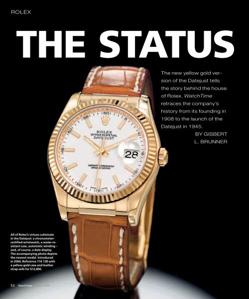 WT_2004_05: ROLEX: THE STATUS SYMBOL