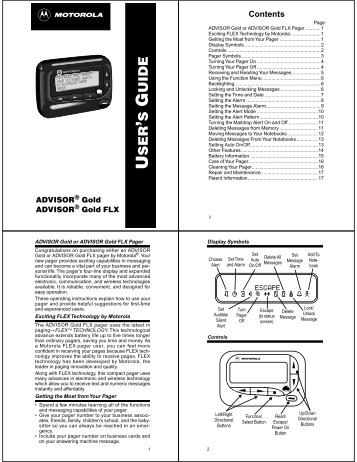Pager Alarms To Set The A