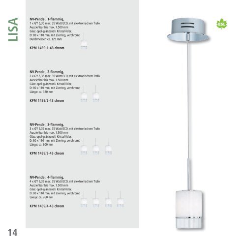 KPM Katalog Neuheiten 2011 - Lampen-Shop Sissach