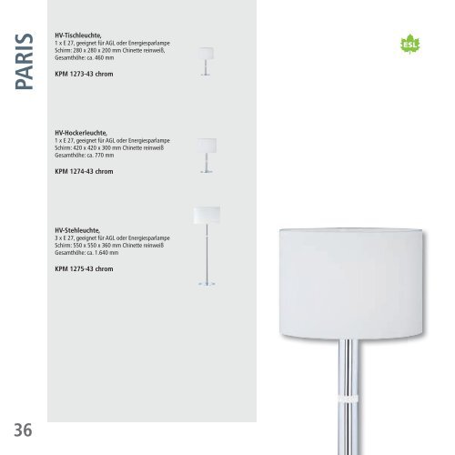 KPM Katalog Neuheiten 2011 - Lampen-Shop Sissach