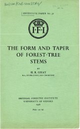 The form and taper of forest-tree stems - University of Oxford