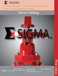 Valve Catalog Fire V alve - SIGMA Corporation