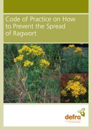 code of practice on hopw to prevent the spread of ragwort - Defra