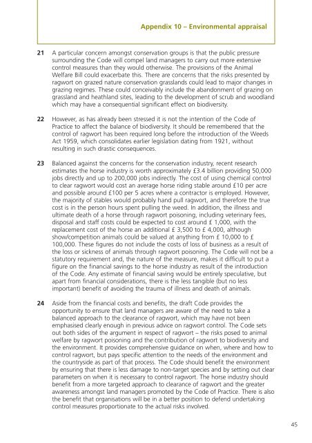 code of practice on hopw to prevent the spread of ragwort - Defra