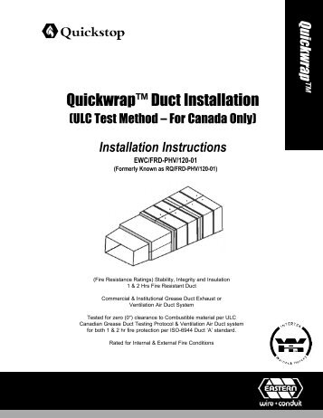 Quickwrap Duct Installation.qxd_Duct Installation.qxd - Unifrax