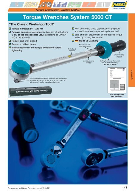 Torque Wrenches Sy﻿﻿stem 5000 CT - HAZET-Werk