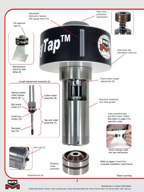 Mate EasyTap™ Flexible Thread Tapping System for Thick Turret ...