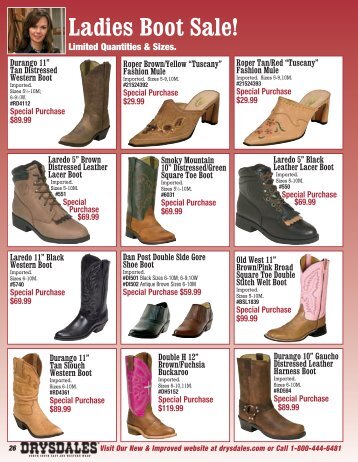 Ladies Boot Sale! - Drysdales